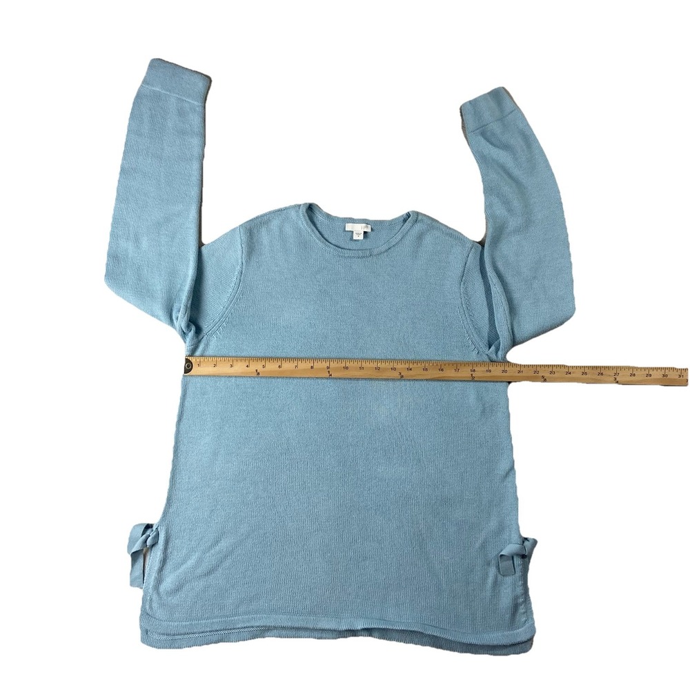 J Jill Long Sleeve Crewneck Sweater Tunic Powder Blue Womens M Classic Soft Girl - Picture 9 of 13